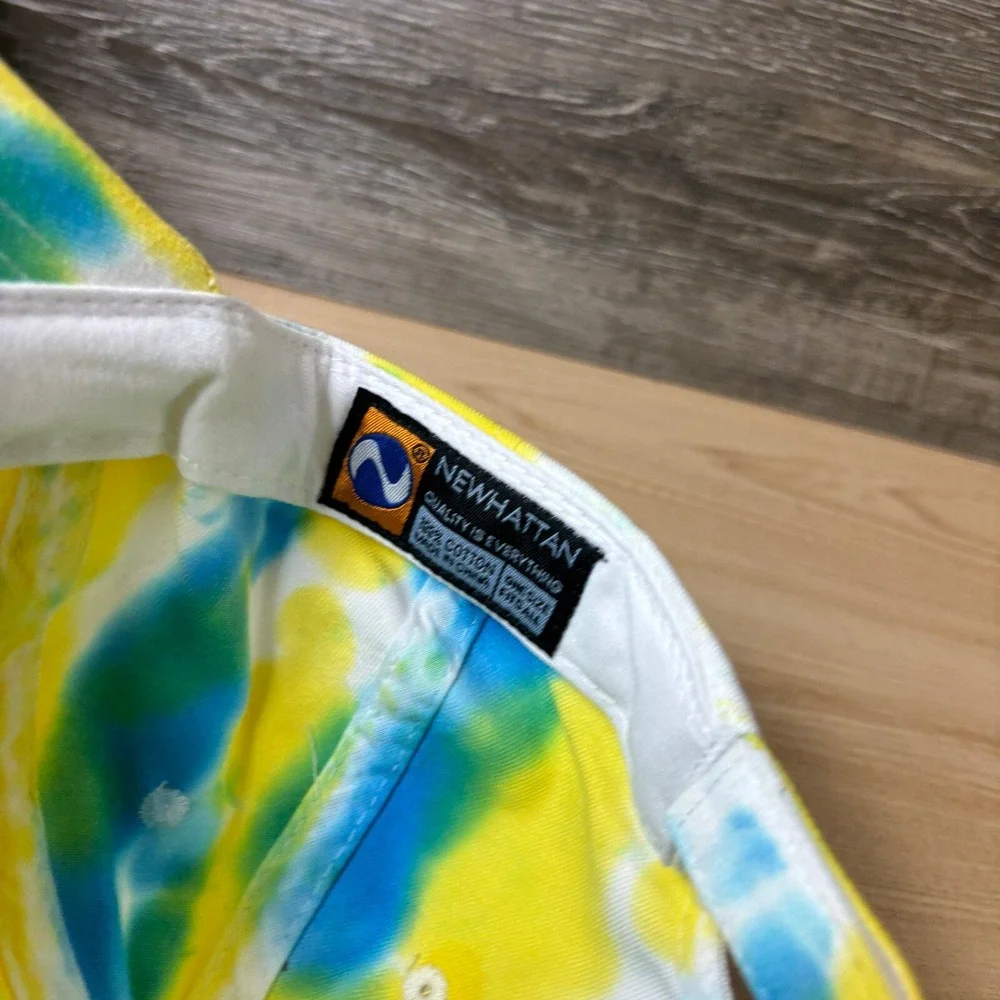 Bahamas Hat Cap Strap Back‎ Blue Yellow Tie Dye Nassau Outdoors